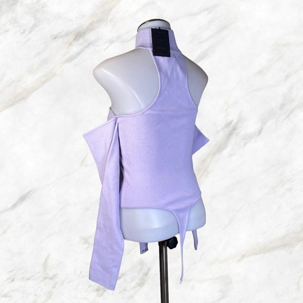Michael Costello x REVOLVE Araceli Knit Bodysuit - Light Lavender - Picture 3 of 12